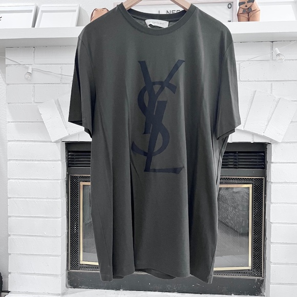 Brand New With Tag YSL Saint Laurent Logo Rive Gauche Short Sleeve Tshirt - Picture 1 of 6
